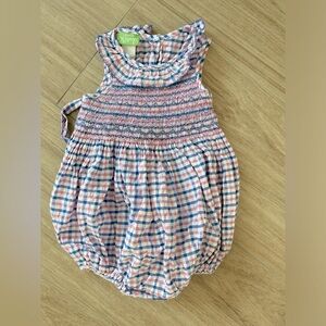 Classic Whimsy Smocked Bubble, Pink and Blue Gingham, Size 2T